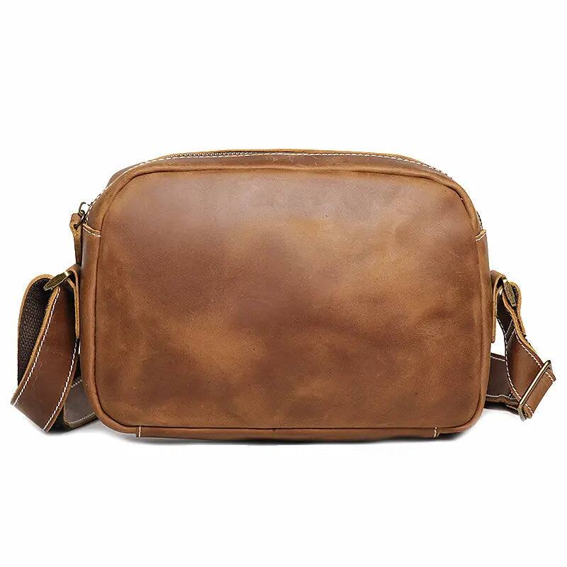 Steel Horse Leather - Soren Vintage Leather Crossbody Bag Sling - Brown