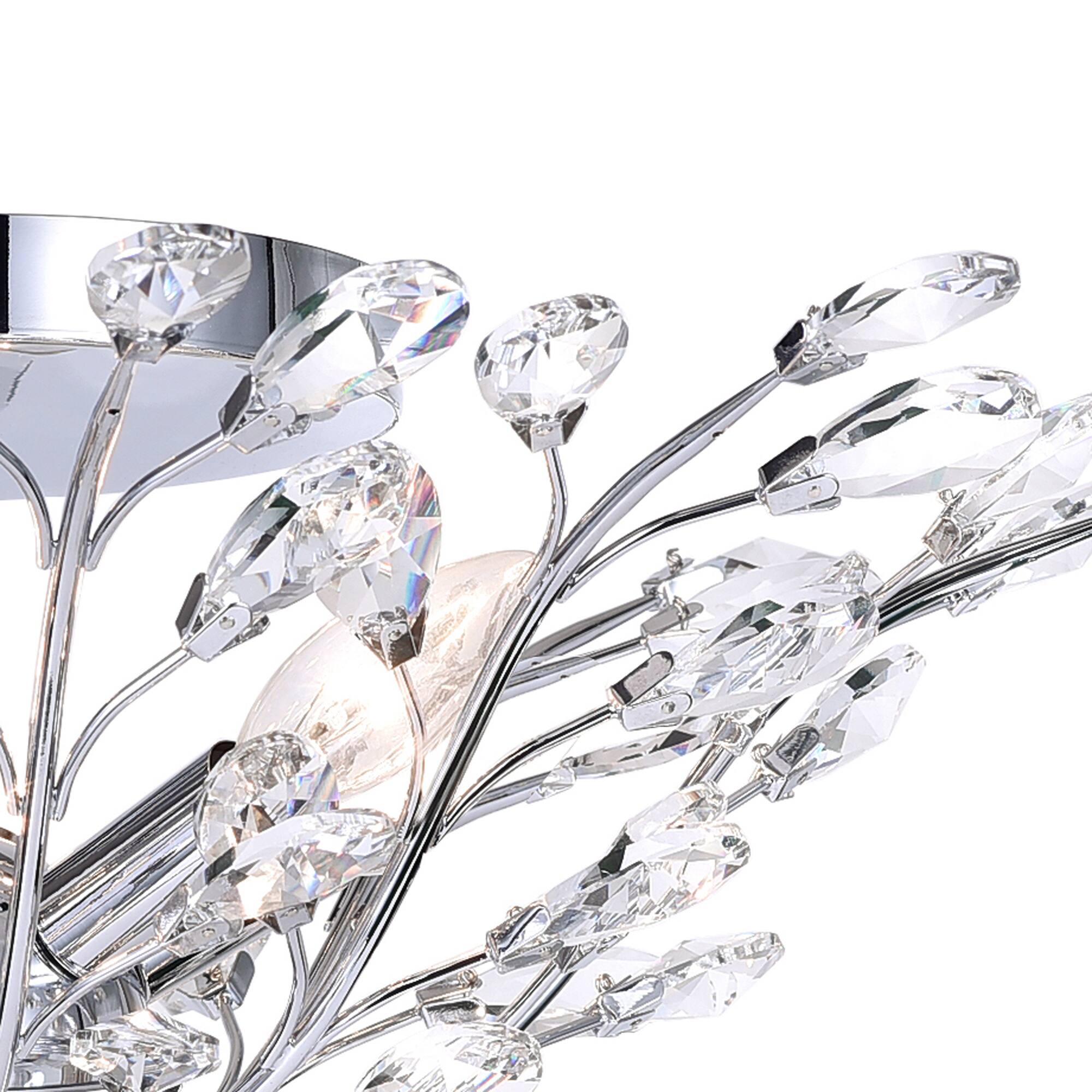 Angle. CWI Lighting - Ivy 3 Light Drum Shade Flush Mount With Chrome Finish - Chrome.