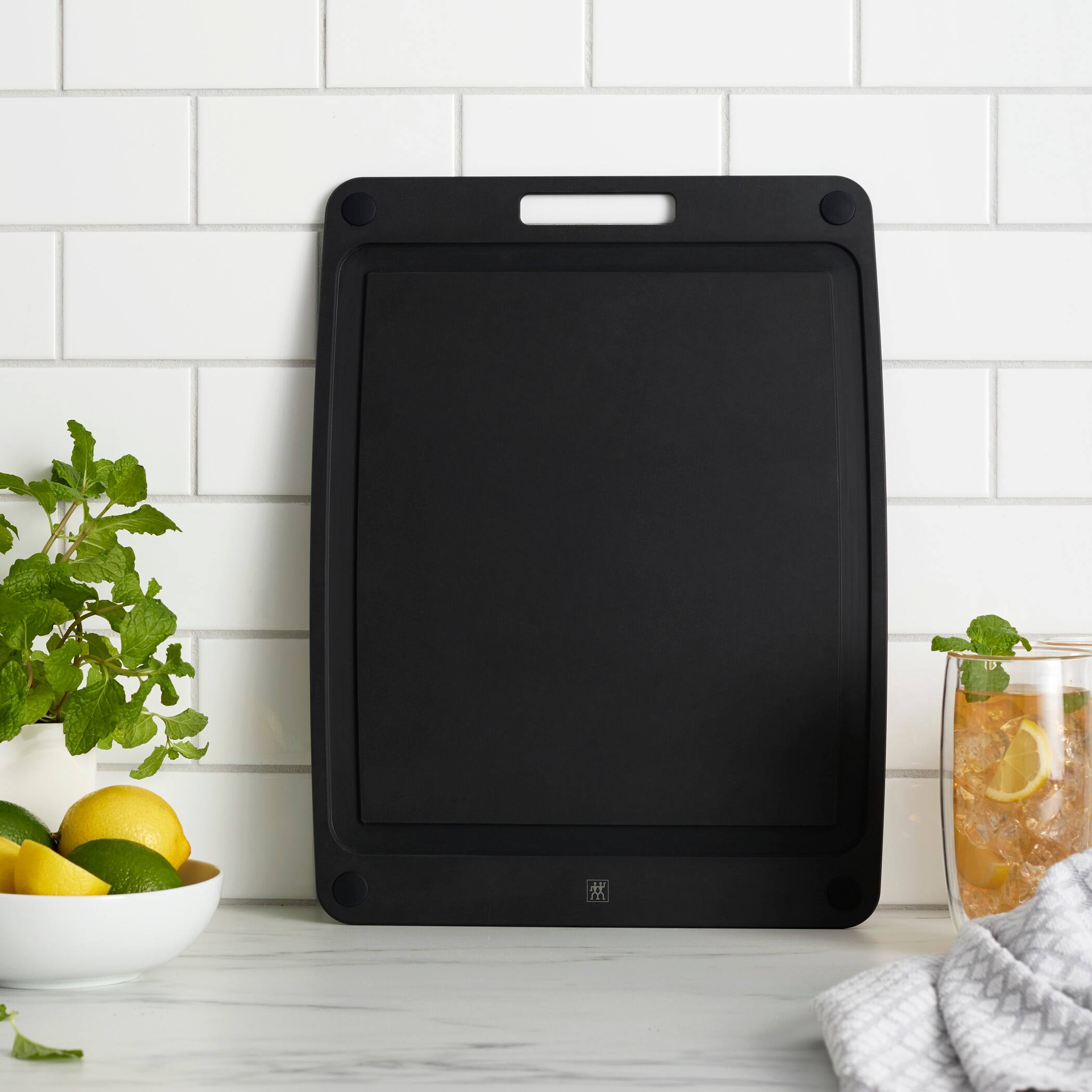 Alt View 4. ZWILLING - ZWILLING Plant Fiber 17-in x 13-in Non-Slip Cutting Board - Slate - Slate.