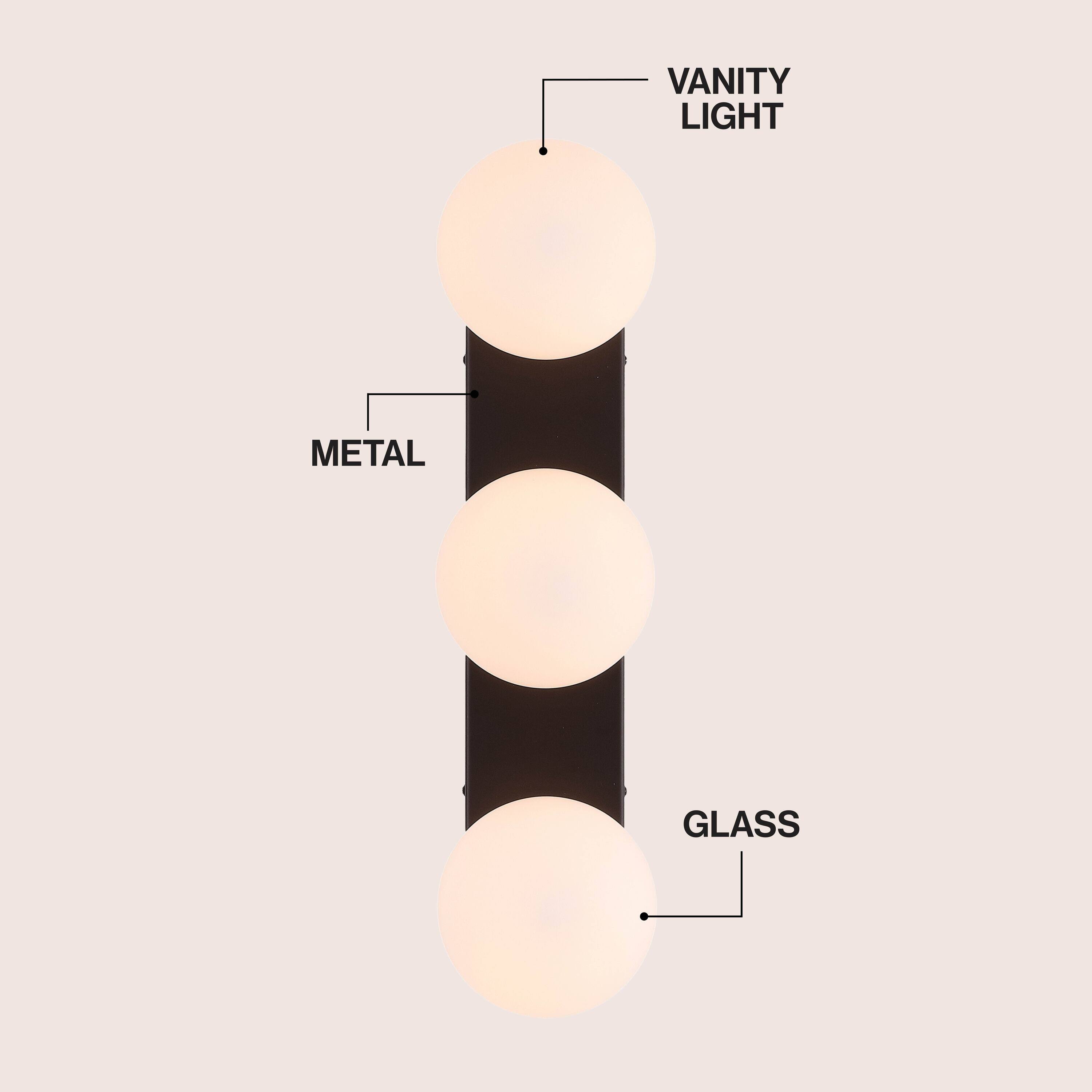 VANITY LIGHT  
METAL  
GLASS