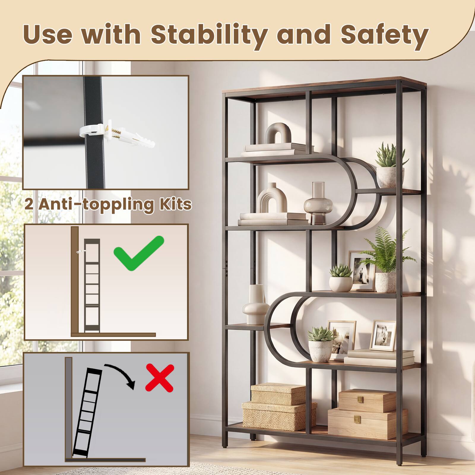 Use with Stability and Safety

2 Anti-toppling Kits