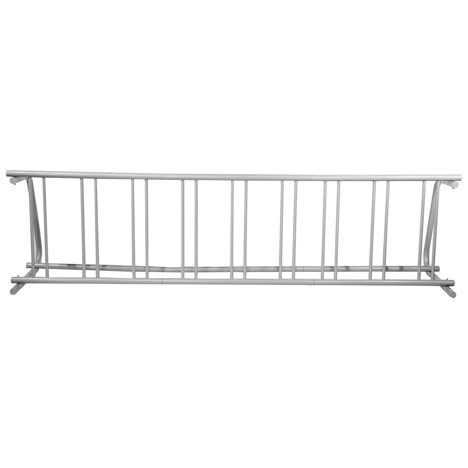 Alt View 5. VEVOR - 111\" Length Floor Bike Rack, 9 Holders All-Steel Grid Bike Rack, Single-Side Storage Stand - Sliver.