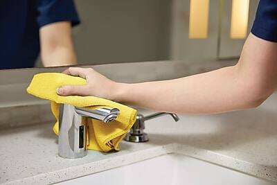 Alt View 8. HYGEN - HYGEN r-40 Recycled Microfiber Cleaning Cloths, 12" x 12", Yellow, 24/Pack (1820580) - Yellow.