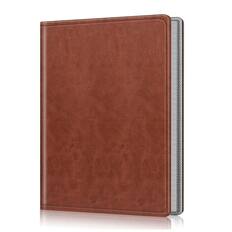 Front. Kitcheniva - Portable Leather Wallet Photo Album 52 Photo Mini Capacity For 5x7 Photo Vintage Brown - Vintage Brown.