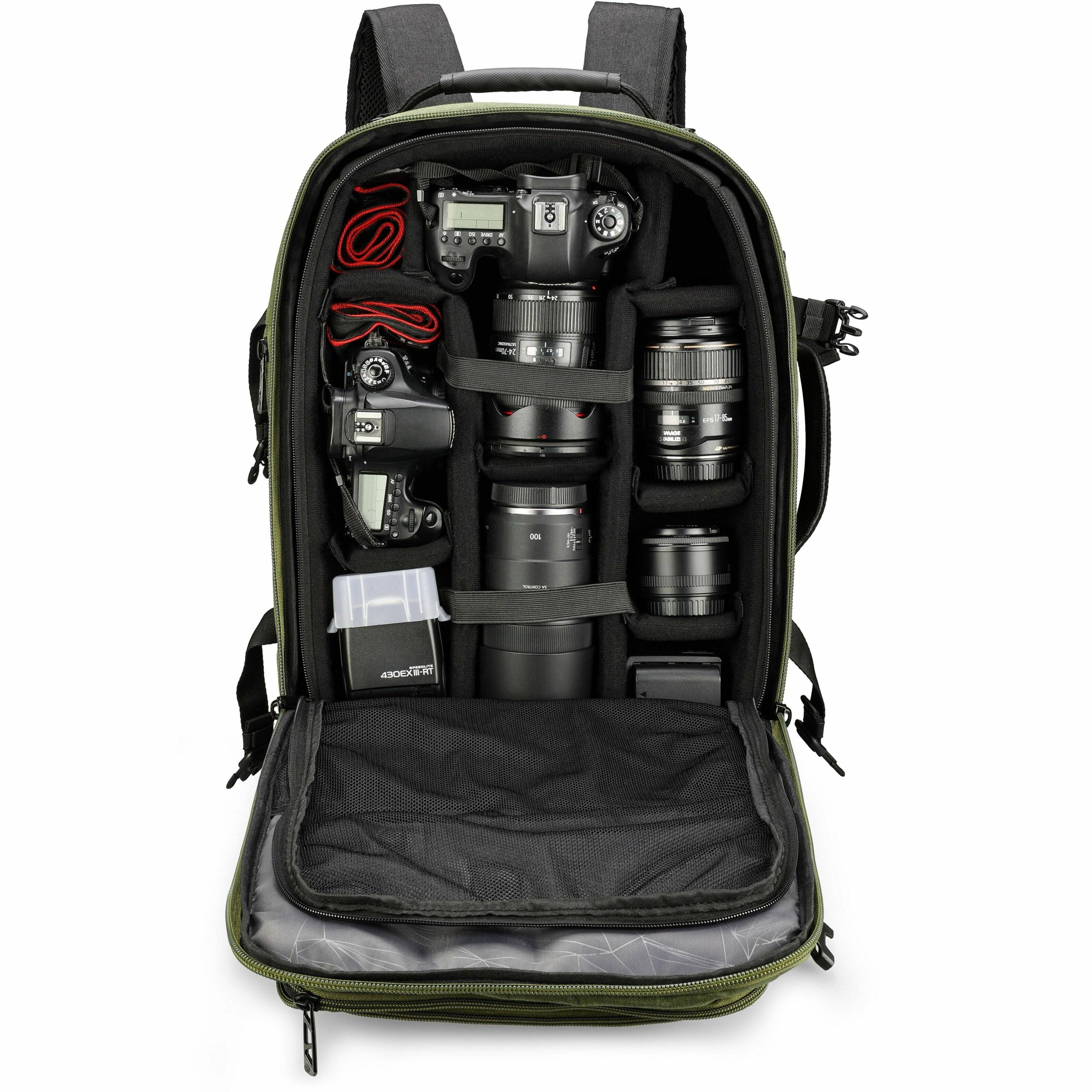 Alt View 29. Swissdigital Design - BERG PRO TSA-Friendly Backpack With USB Charging Port RFID Protection and Fits Up to 17″ Laptop - Dark Green.