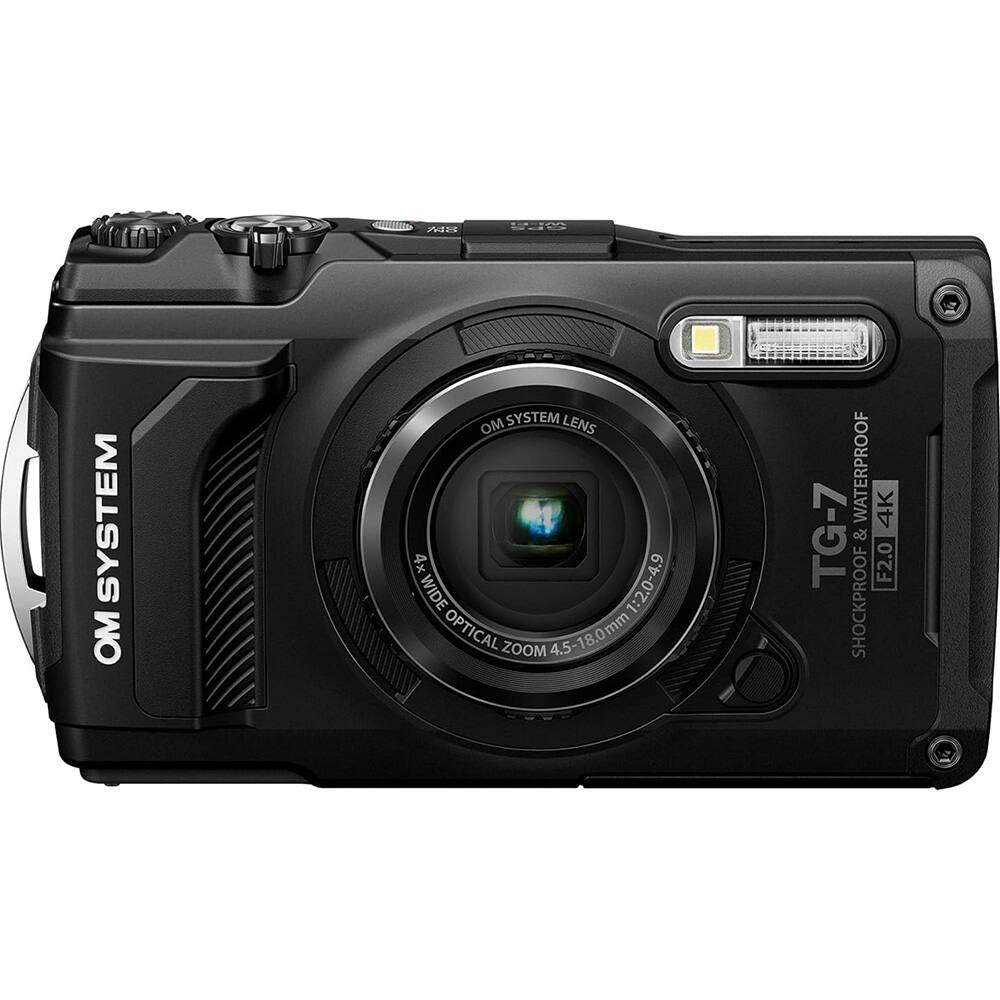 OM SYSTEM TG-7 SHOCKPROOF & WATERPROOF 4K F2.0 18.0mm 4.5x WIDE OPTICAL ZOOM 1:2.0-4.9