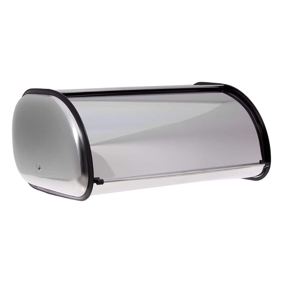 Home It - Bread Box Stainless Steel Bread Storage Box - Bread Bin Storage Holder for Kitchen - 16.5x10x8 - Silver