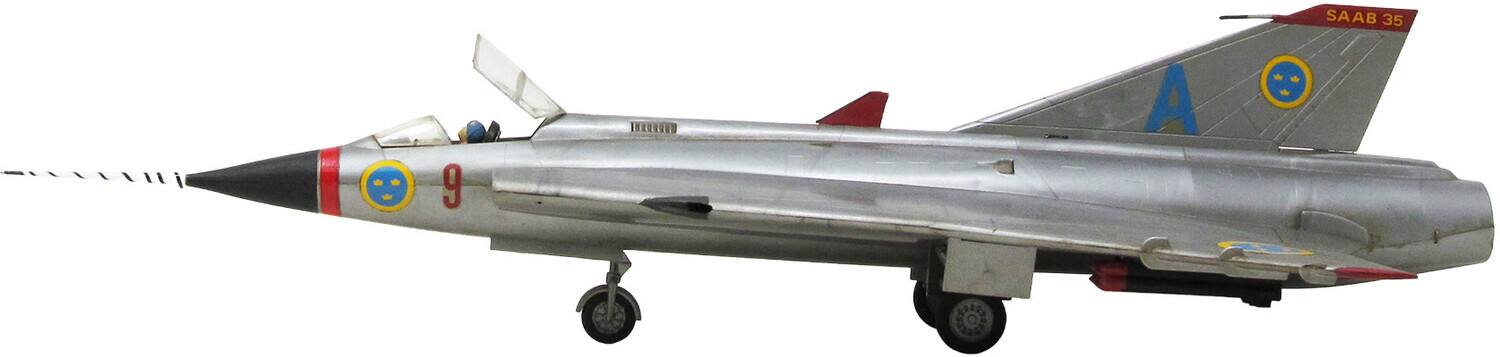 Alt View 1. PopMarket - J-35 Draken Supersonic Fighter Jet with Firing Missiles 1/48 Scale Model Kit   - COLLECTIBLES - Multicolor.
