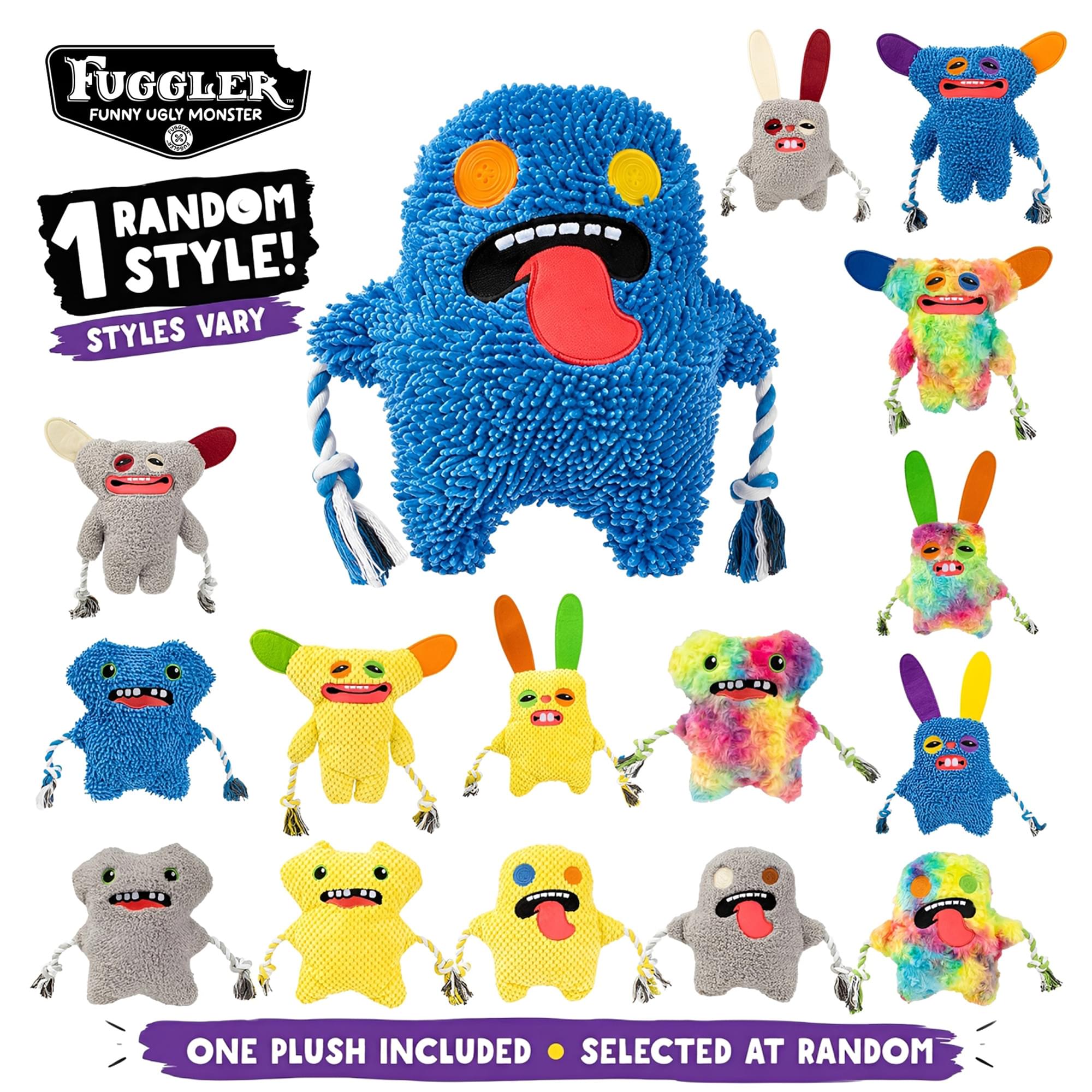 Fuggler Funny Ugly Monster X Random 1 Style! Styles Vary One Plush Included Selected at Random