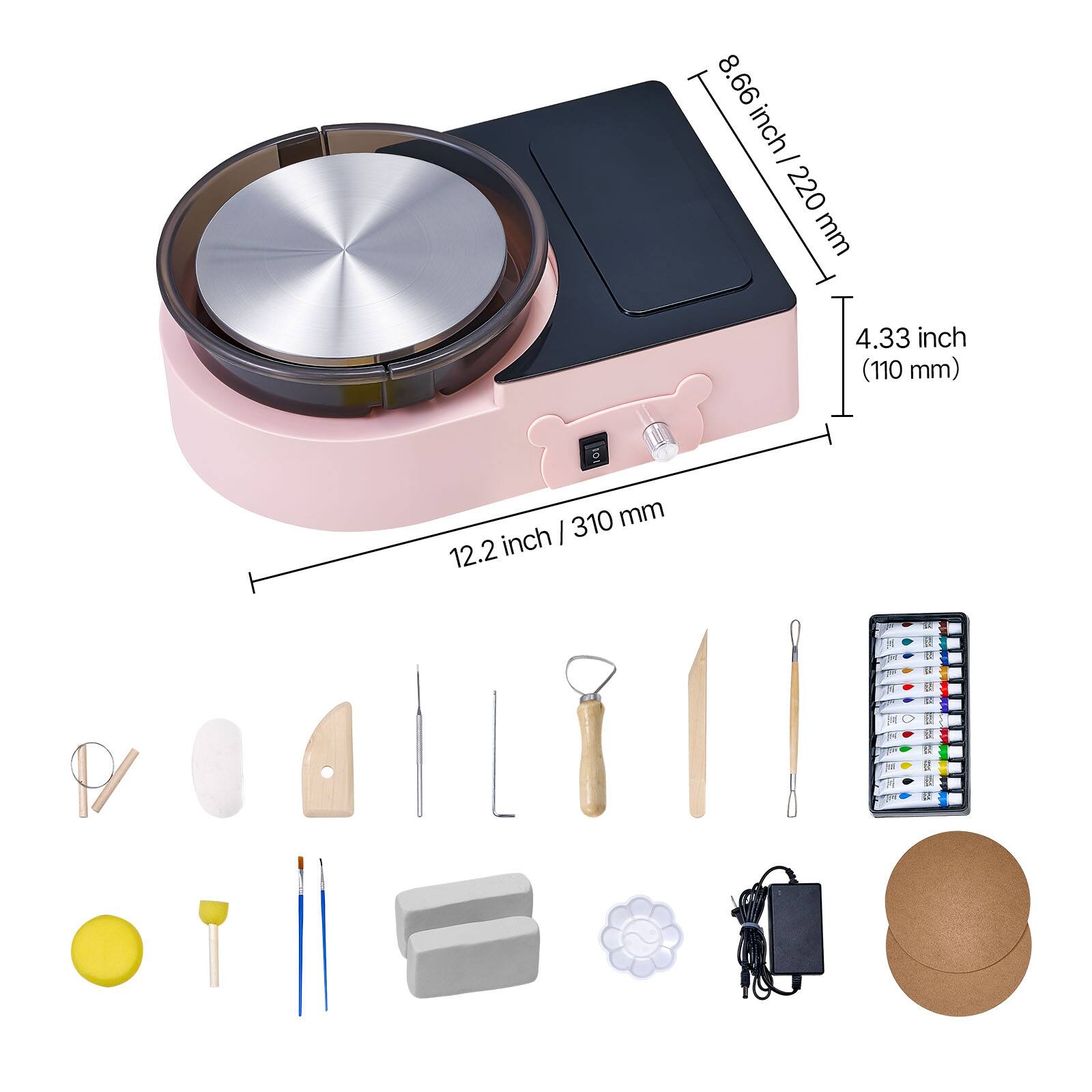 8.66 inch / 220 mm  
4.33 inch (110 mm)  
12.2 inch / 310 mm