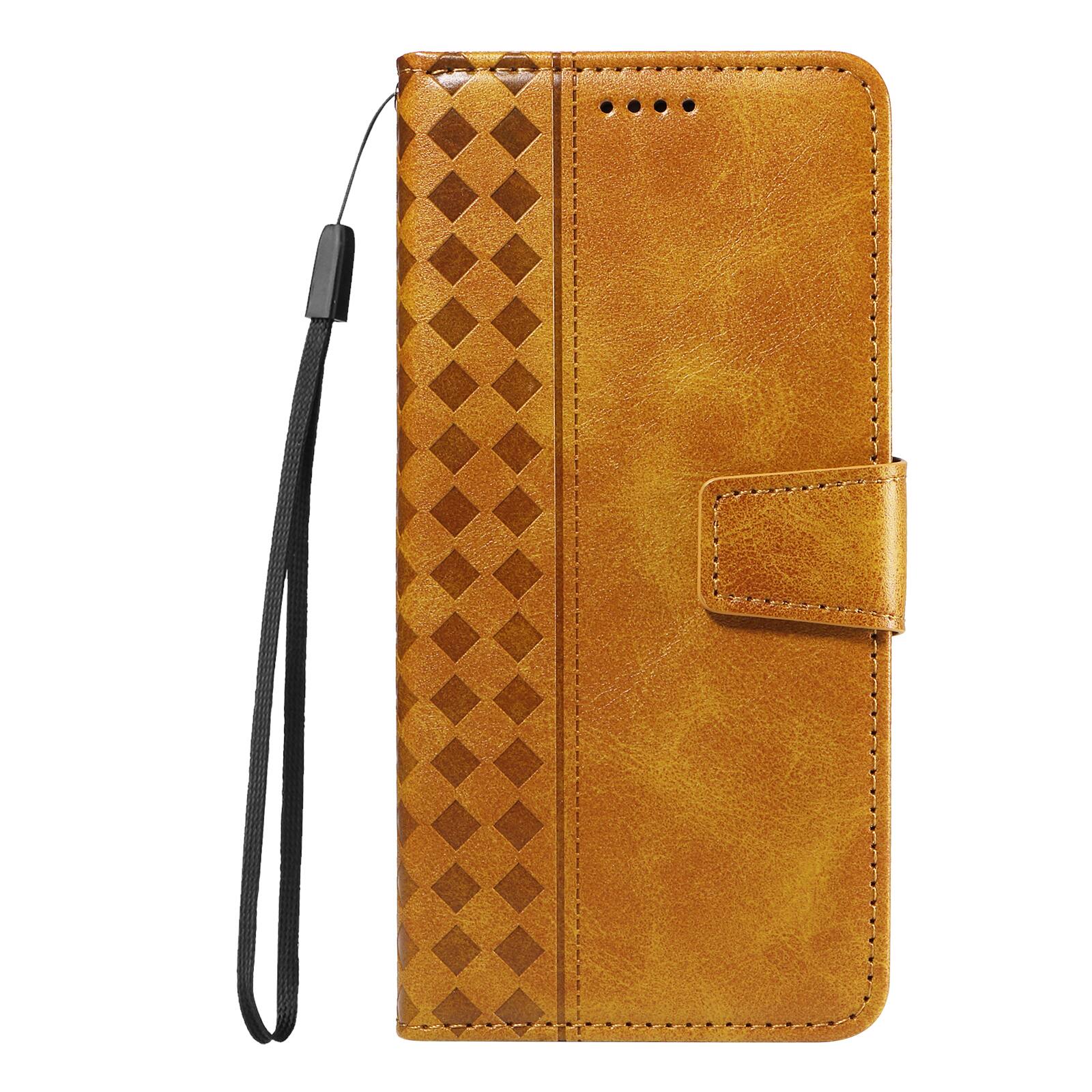 Alt View 4. Dteck - For Samsung Galaxy A17 5G Shockproof Leather Folio Kickstand Card Slots Wallet Case with Strap - Yellow.