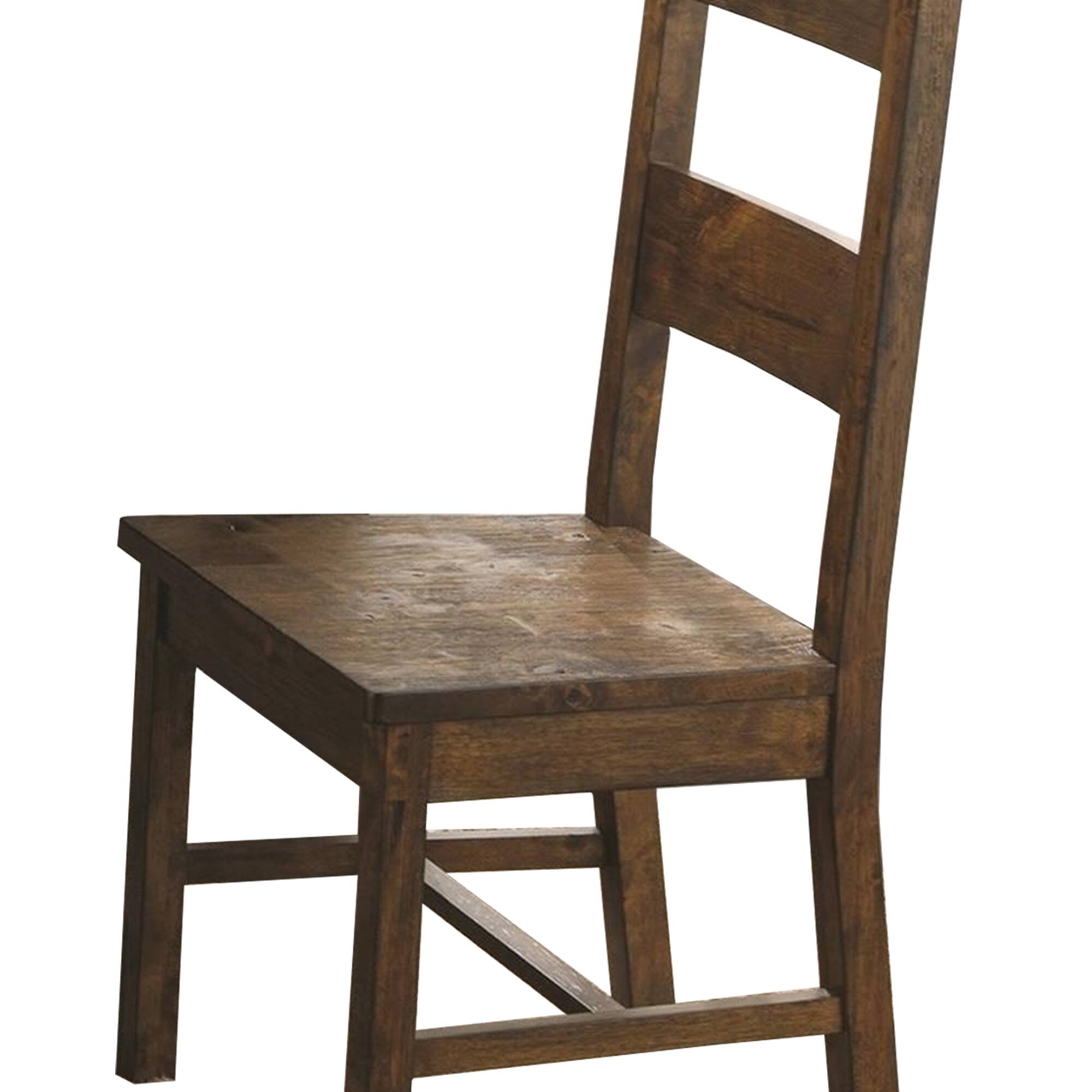 Alt View 3. Manhattan Lane - Chambr Armless Wooden Dining Side Chair, Rustic Golden Brown, Set of 2 - Brown.