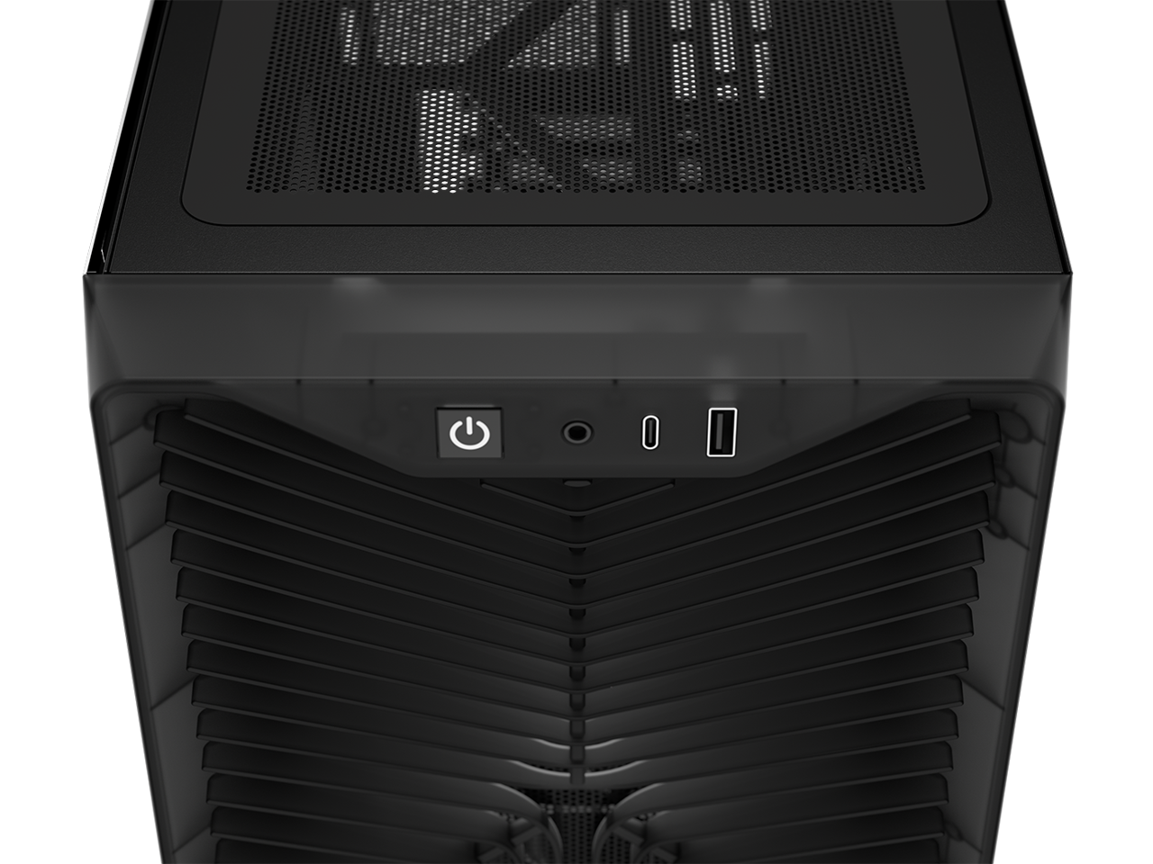 Alt View 9. CORSAIR - CORSAIR 3200D RS Mid-Tower Case - 360mm Rad, BTF/Zero/Stealth Compatible, Angled GPU Fan Mount, Smoke - Smoke.