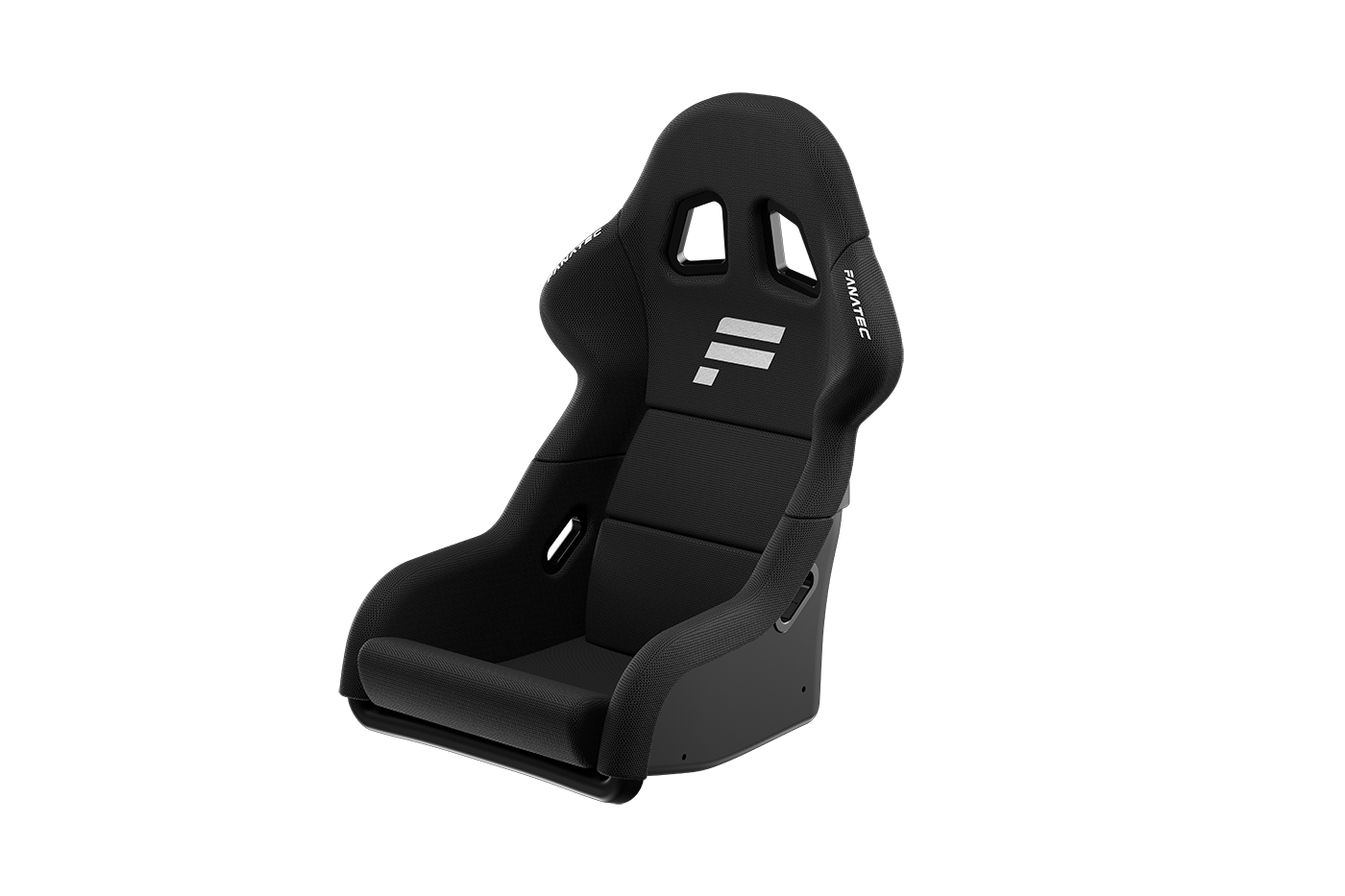 Front. Fanatec - GT Cockpit Seat - Black Shell / Charcoal Cover.