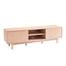 VEVOR - TV Stand, Boho Entertainment Center for TVs up to 59 in, 350 lbs Load Capacity, TV Media Console Table - Natural wood color