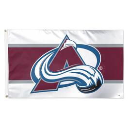 WinCraft - Colorado Avalanche 3' x 5' Horizontal Stripe Deluxe Single-Sided Flag - White