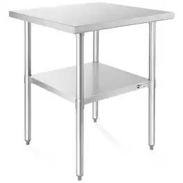 KUTLER - NSF Commercial Stainless Steel Table for Kitchen Prep and Work - Silver