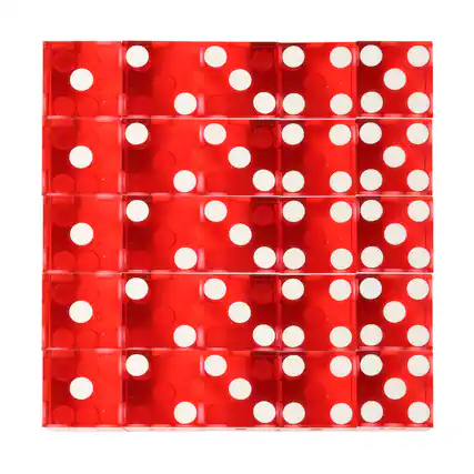 Front. GSE Games & Sports Expert - 19mm Vegas Casino Style Craps Dice Set of 25 with Razor Sharp Edges(Red).