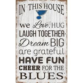 Fan Creations - St. Louis Blues 11'' x 19'' Team In This House Sign - Multicolor
