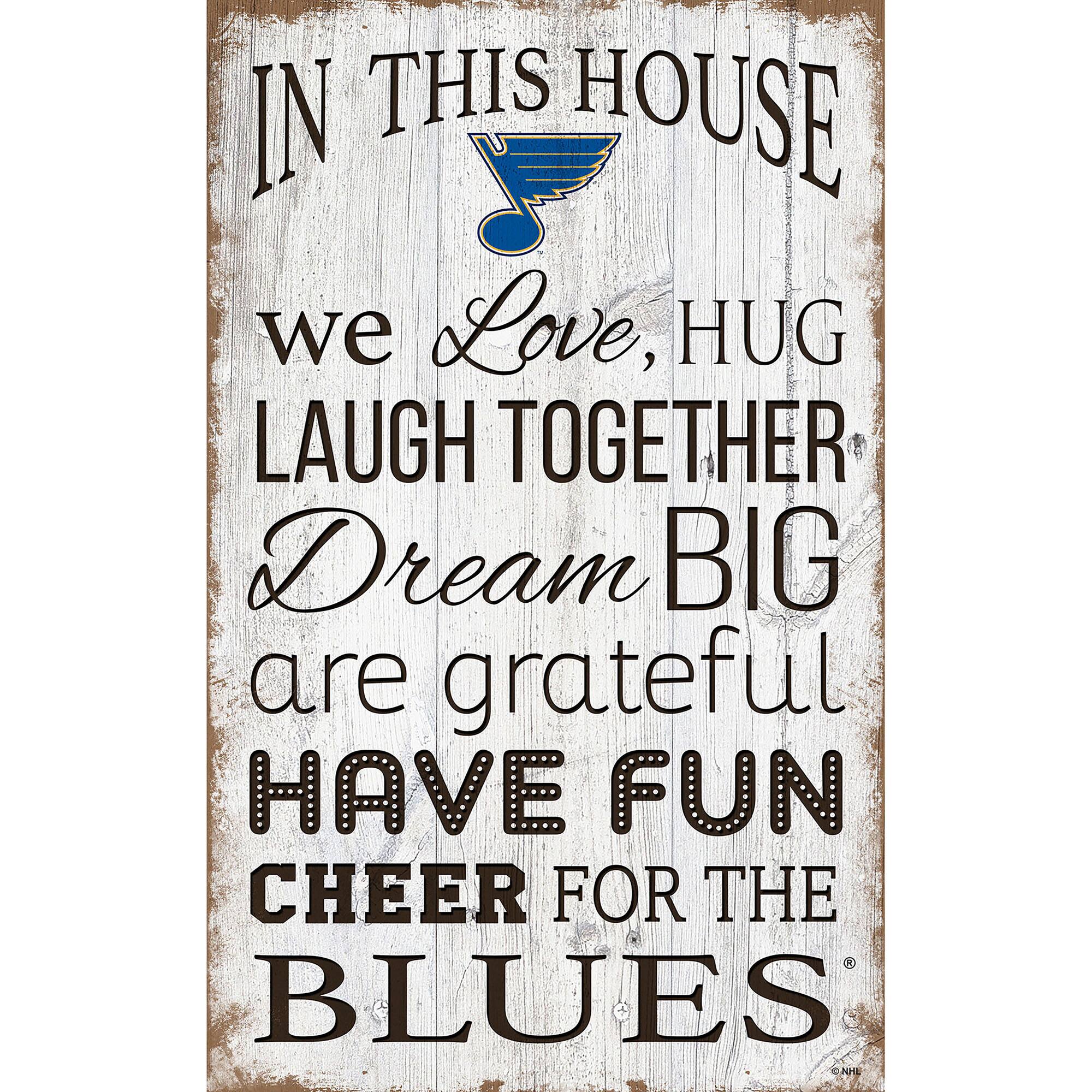 St. Louis Blues 11'' x 19'' Team In This House Sign