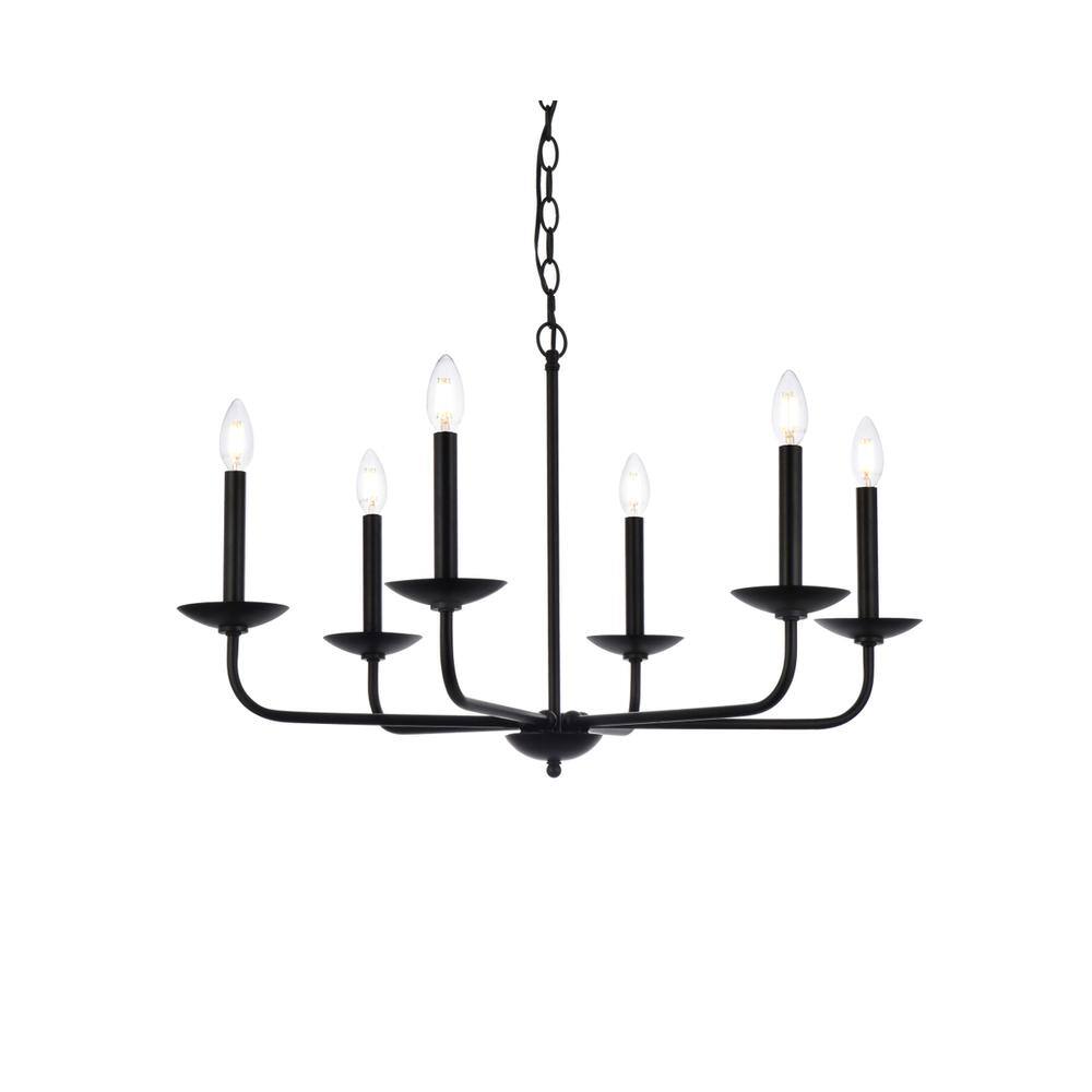 Alt View 3. Living District - Cohen 30 inch pendant in black - Black.