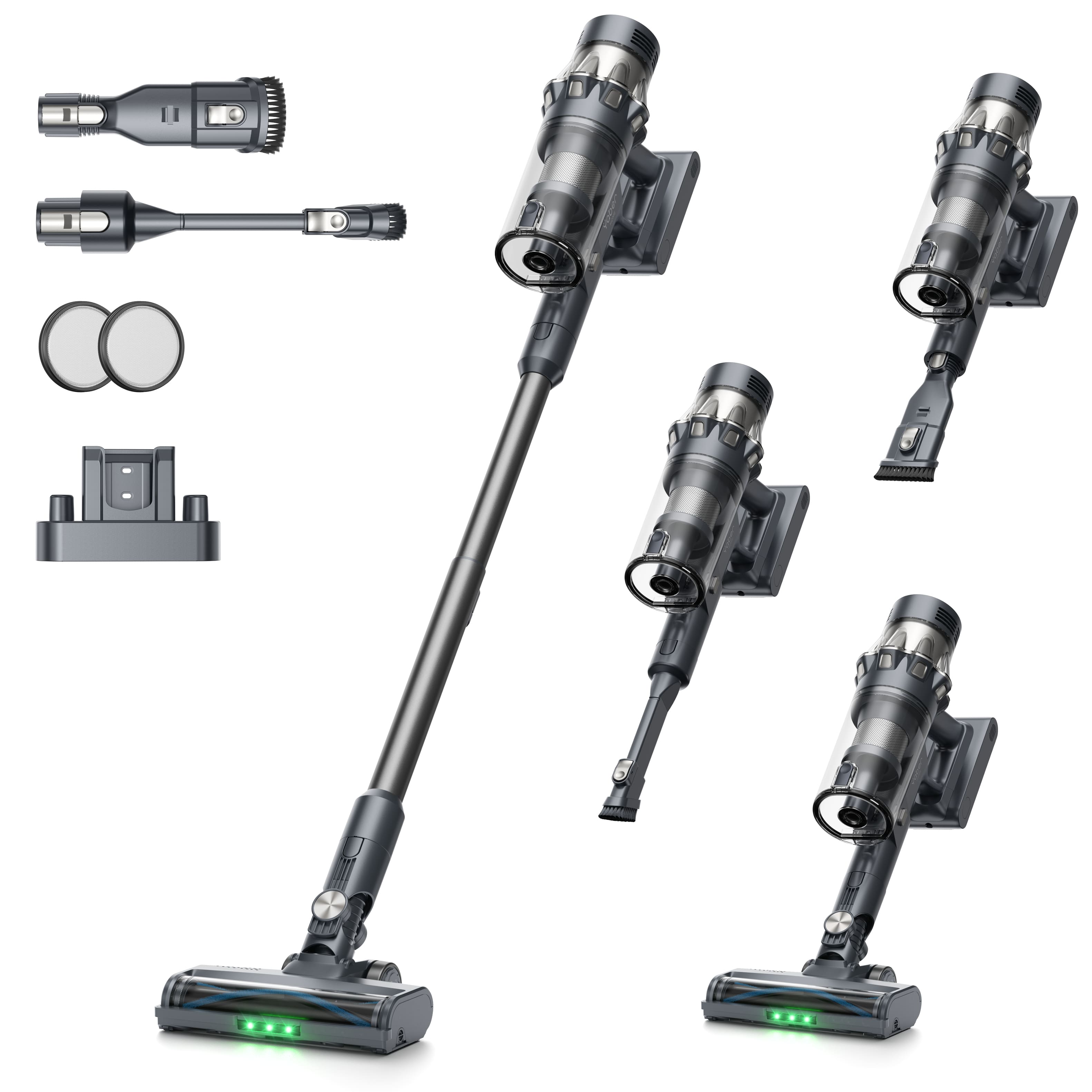 Yaber - HP20 Cordless Vacuum Cleaner, 180AW Strong Suction, 500W Motor, 65 Mins Runtime, H13 HEPA, 1.69KG Ultra-Light - Black Gold