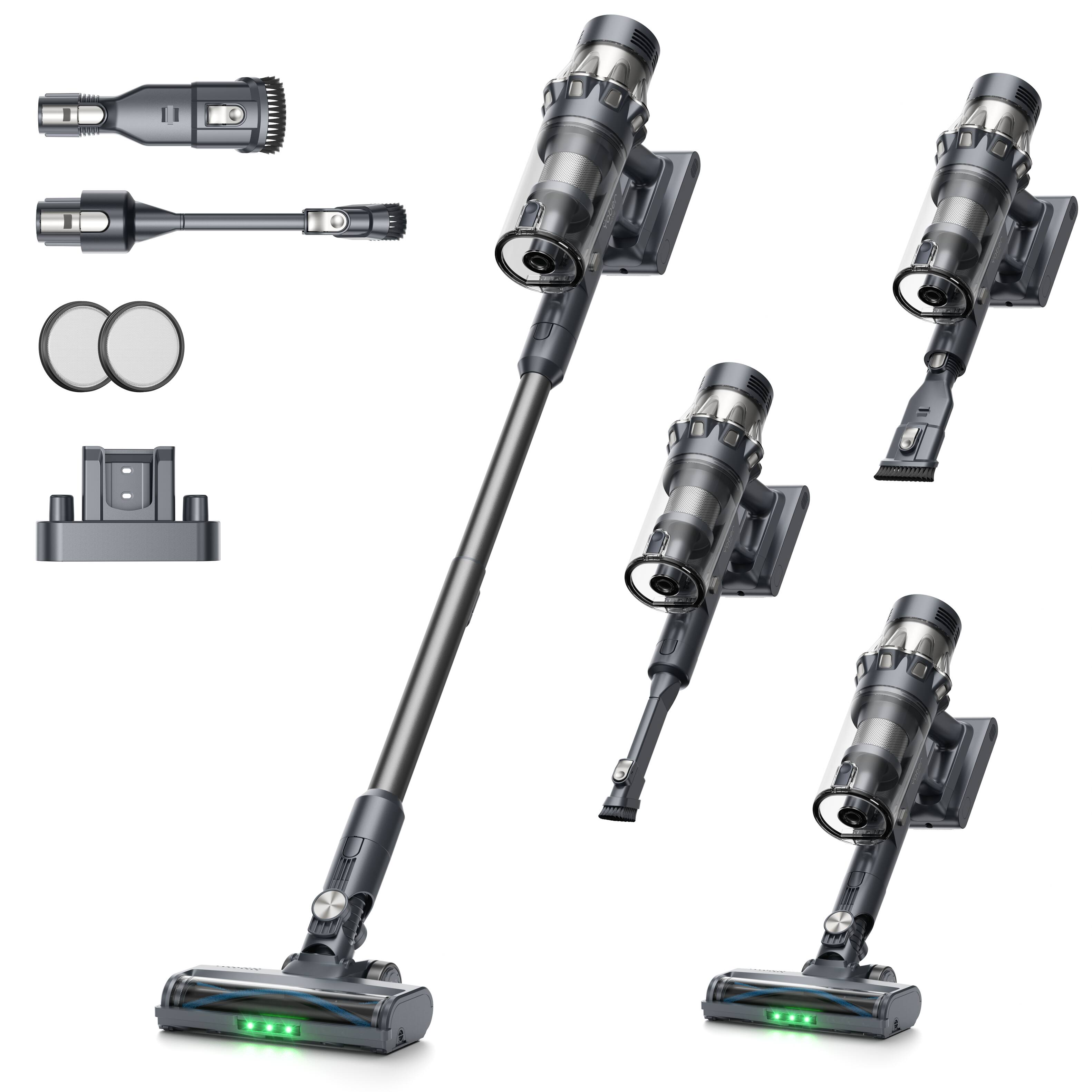Front. Yaber - HP20 Cordless Vacuum Cleaner, 180AW Strong Suction, 500W Motor, 65 Mins Runtime, H13 HEPA, 1.69KG Ultra-Light - Black Gold.