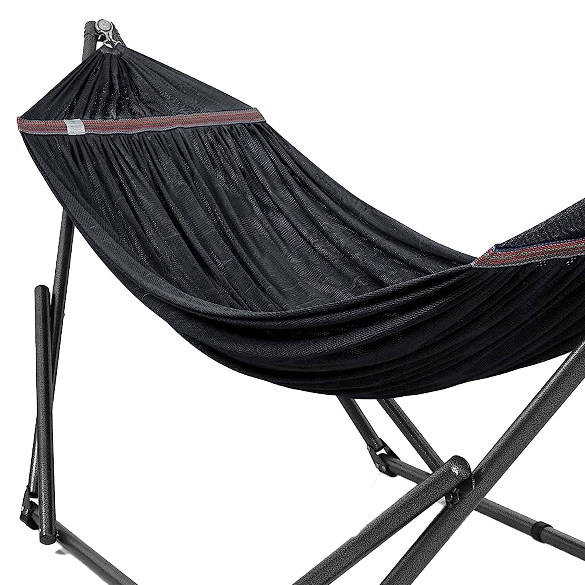 Alt View 3. Tranquillo - Tranquillo Universal 106.5" Double Hammock with Adjustable Stand and Bag, Black - Black.