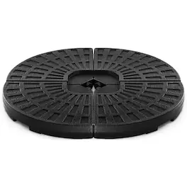 Kadyn - Outdoor Umbrella Base 4 Pieces Round Cantilever Umbrella Base with Carry Handles for Garden - Black