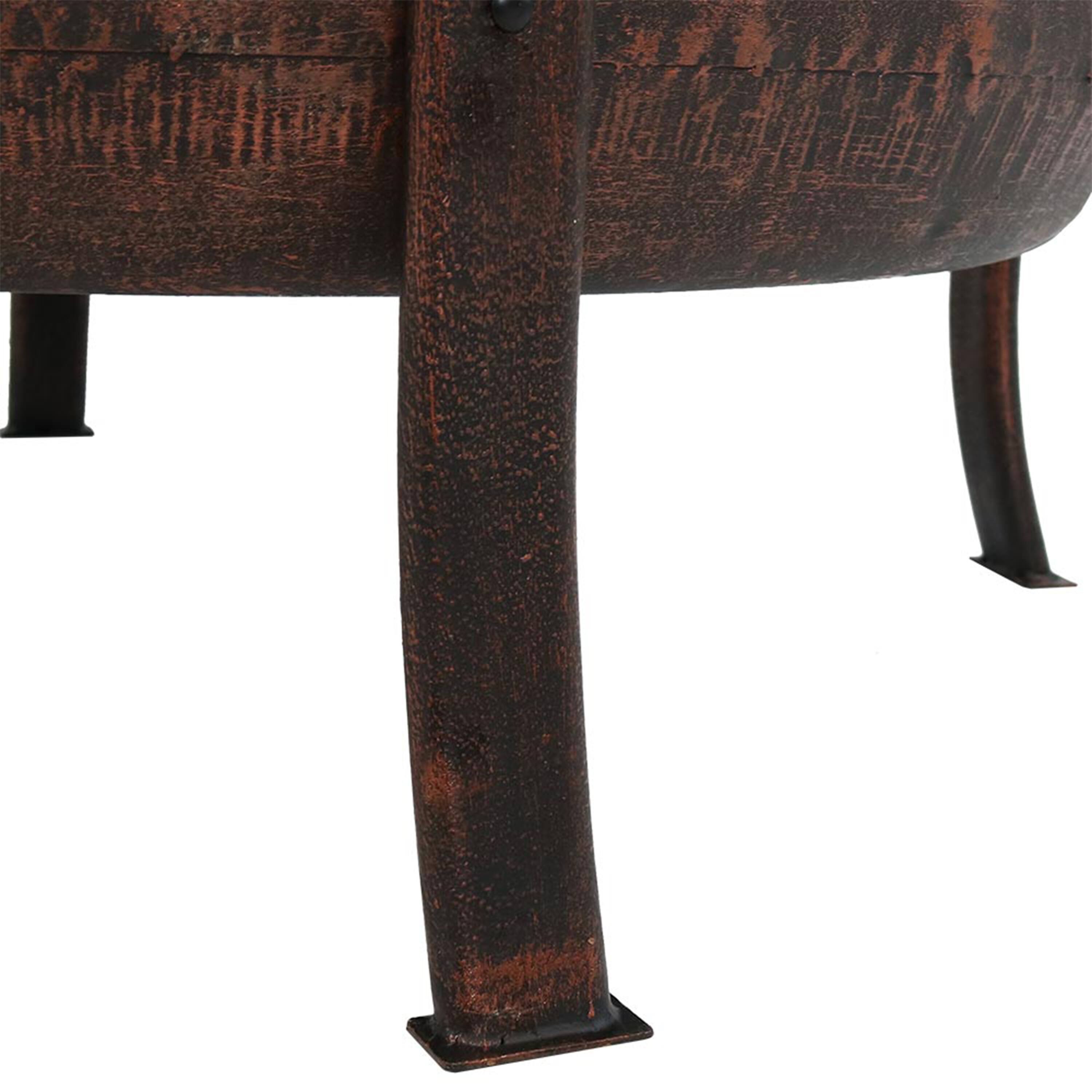 Alt View 8. Sunnydaze - 30 in Northwoods Fishing Steel Fire Pit with Spark Screen - Bronze.