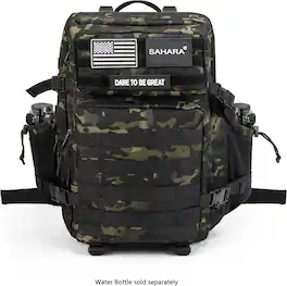 SaharaCase - Raider Series Water Resistant Backpack fits up to 17.3" laptop - Camo Black