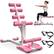 Angle. HTUTWOO - Deep Squat Machine - Glutes Trainer with Resistance Bands, Squat Assist Trainer for Core & Legs Workout, for Home Gym - Pink.