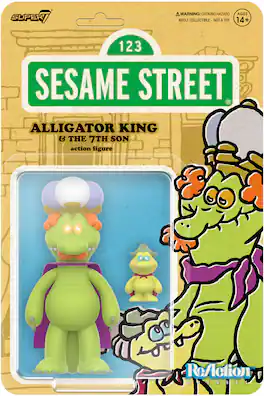 Super7 - Sesame Street - ReAction Wv4 - Alligator King - Collectibles - Multicolor