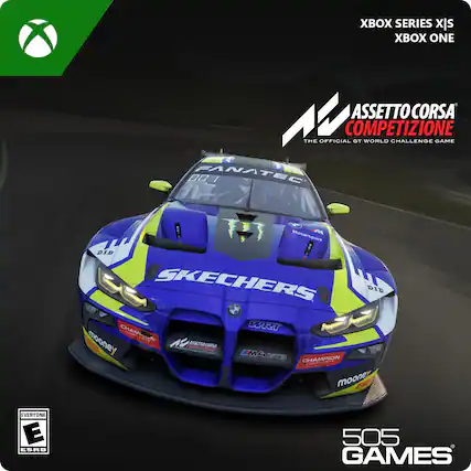 XBOX SERIES X|S
XBOX ONE
ASSETTO CORSA COMPETIZIONE
THE OFFICIAL GT WORLD CHALLENGE GAME
FANATEC
SKECHERS
DID
WRT
CHAMPION
mooney
505 GAMES
EVERYONE
E
ESRB - E (Everyone)