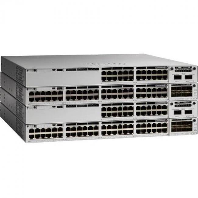 Front. Cisco Consumer Products - Cisco Catalyst 9300-48UN-E Switch - 48 Ports - Manageable - 5 Gigabit Ethernet - 5GBase-T - 3 Layer Supported - Modular - Unknown.