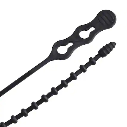 Front. Gardner Bender - Gardner Bender 8 in. L Black Beaded Cable Tie 15 pk.