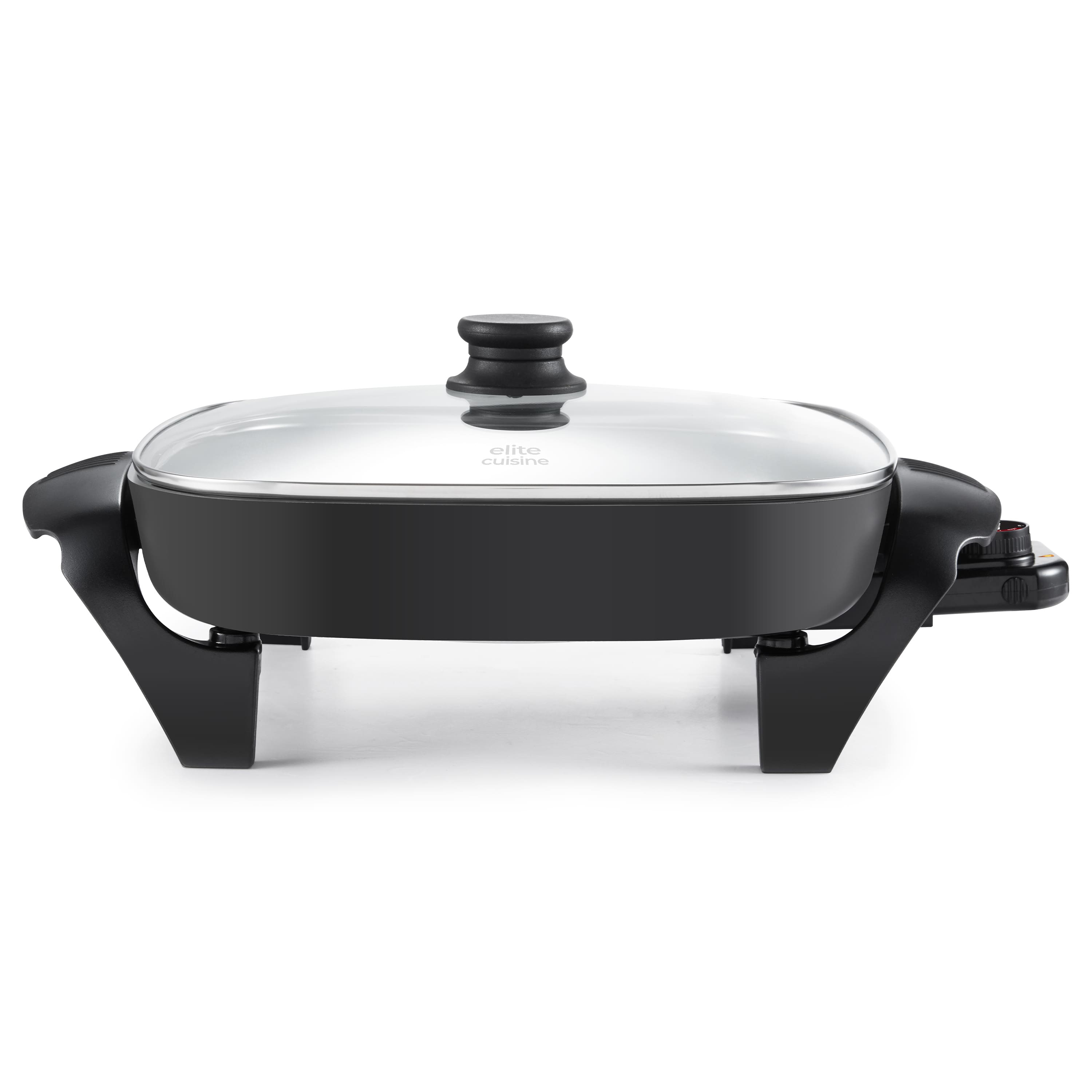 "Elite Cuisine - EG2621 12"" Ceramic Electric Skillet With Tempered Glass Lid - Black" price history on PriceWatchPro