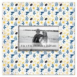 Fan Creations - St. Louis Blues 10'' x 10'' Floral Pattern Frame - Multicolor