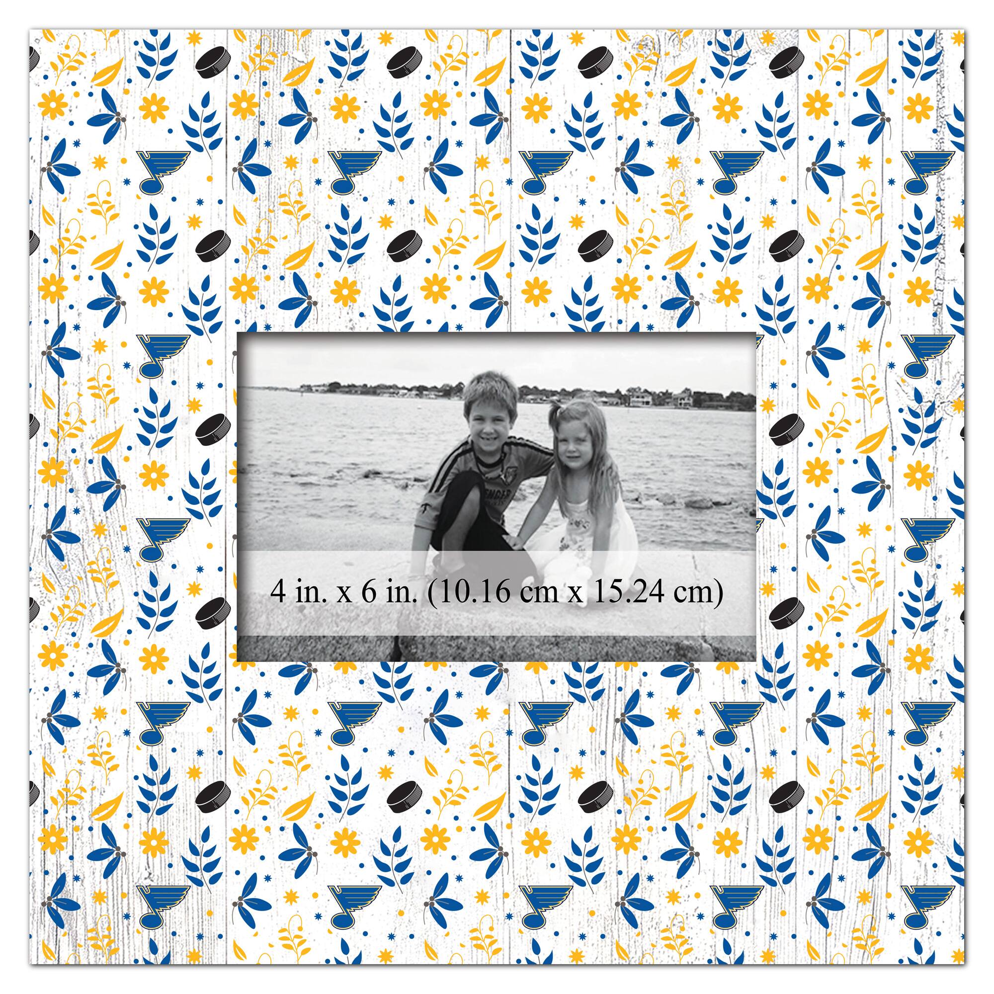 St. Louis Blues 10'' x 10'' Floral Pattern Frame