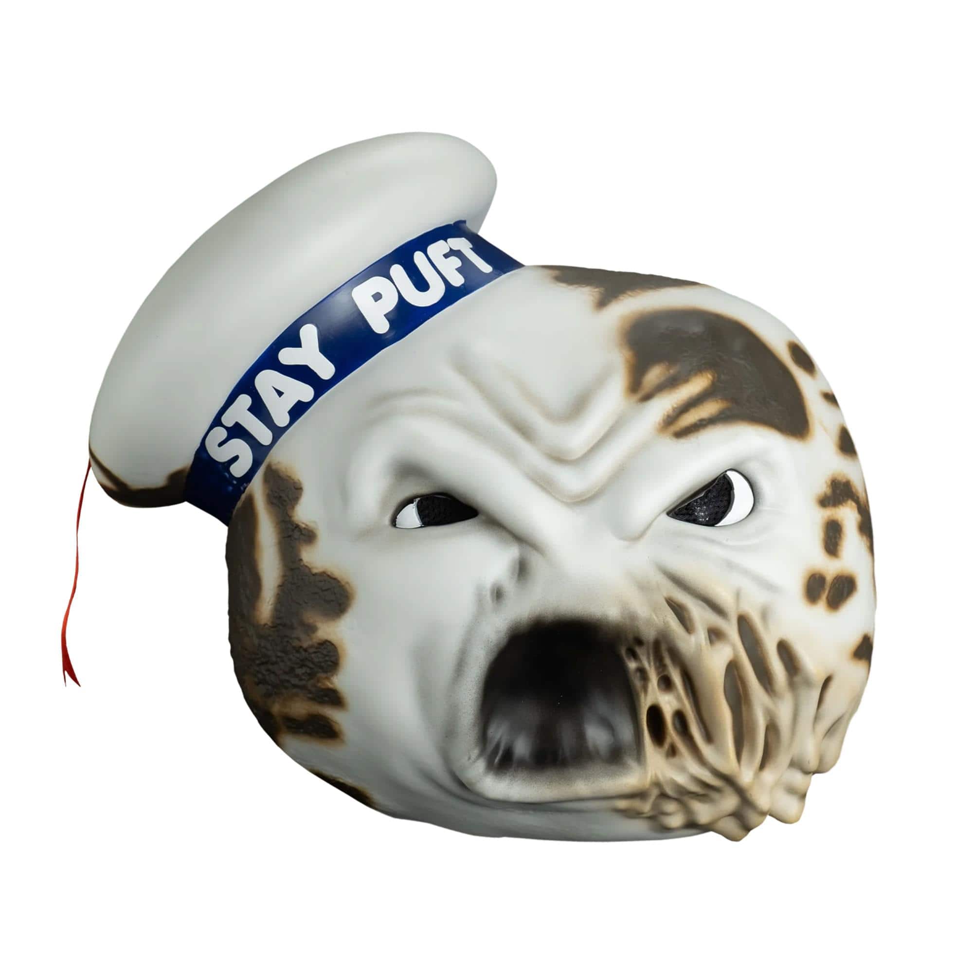 Trick or Treat Studios - Ghostbusters Toasted Stay Puft Marshmallow Man Adult Vinyl Costume Mask - White