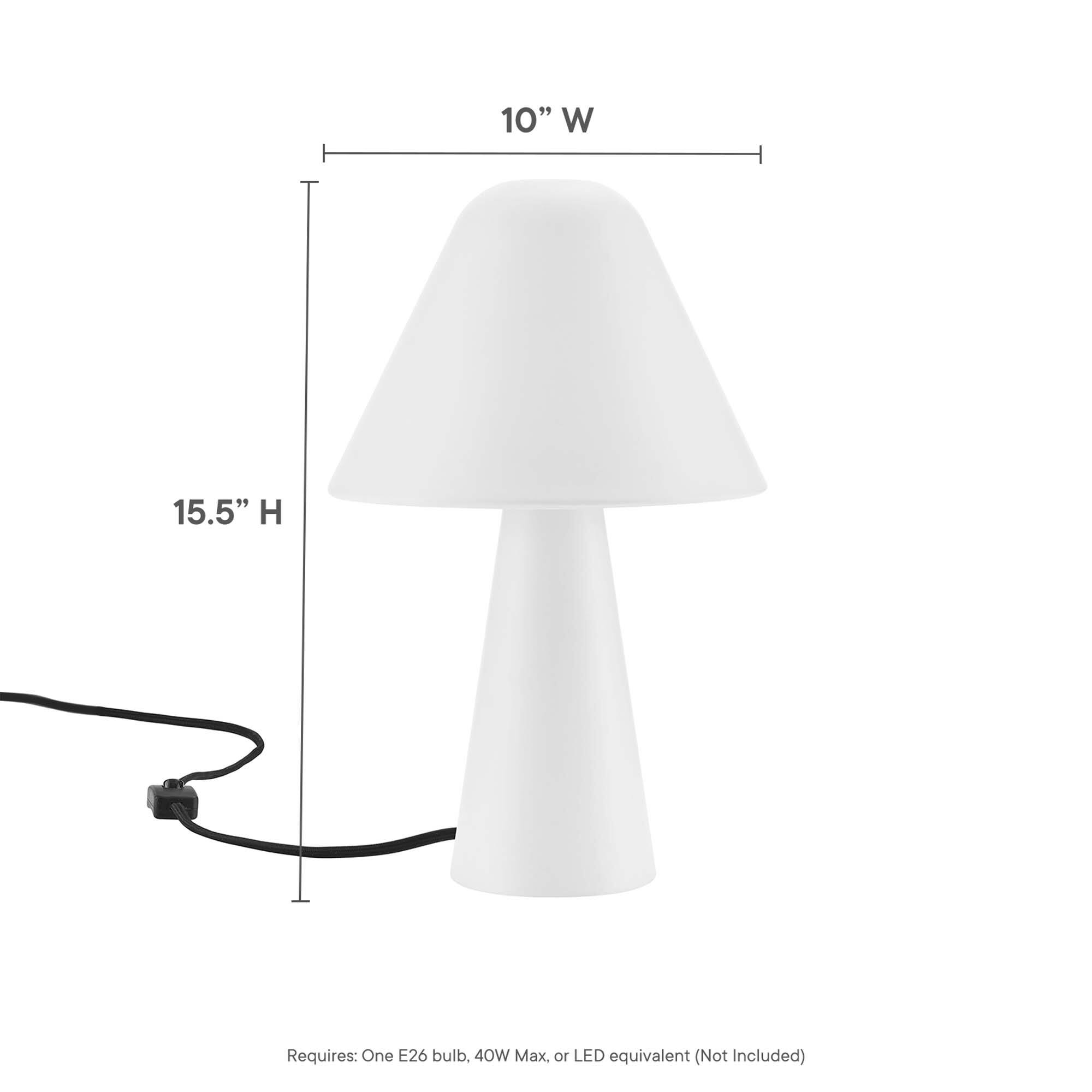 10" W x 15.5" H  
Requires: One E26 bulb, 40W Max, or LED equivalent (Not Included)
