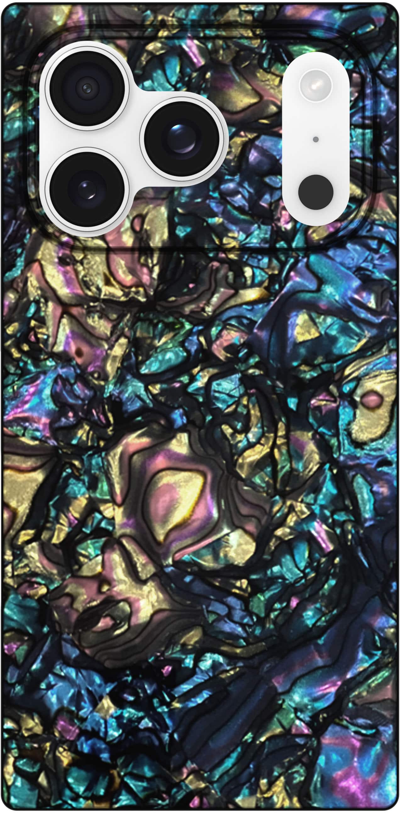 FLAUNT - Square Case with MagSafe for Apple iPhone 17 Pro - Abalone Shell - Front_Zoom