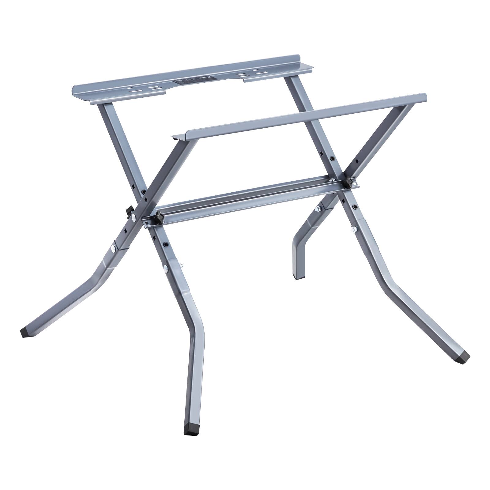 Alt View 5. VEVOR - Table Saw Folding Stand, 350 lbs / 158.76 kg Load Capacity, Portable Compact Table Saw Stand, Heavy Duty Construction - Gray.