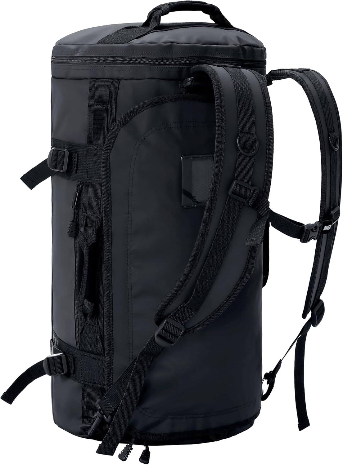 Vulpecula Spade - Large Duffel Backpack Sports Gym Bag with Shoe Compartment, Heavy Duty and Water Resistant, 45L - Black