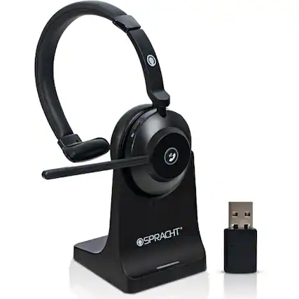 Front. Spracht - Spracht Blues Combo BT/USB Wireless Single-Ear Headset, 40-Hour Battery, Noise-Canceling Mic for Work & PC.