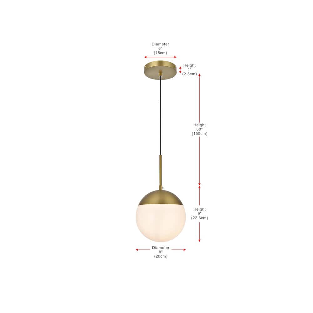 Living District - Eclipse 8 Inch Pendant Frosted White Shade in Satin Gold - Satin Gold And Frosted White price history on PriceWatchPro