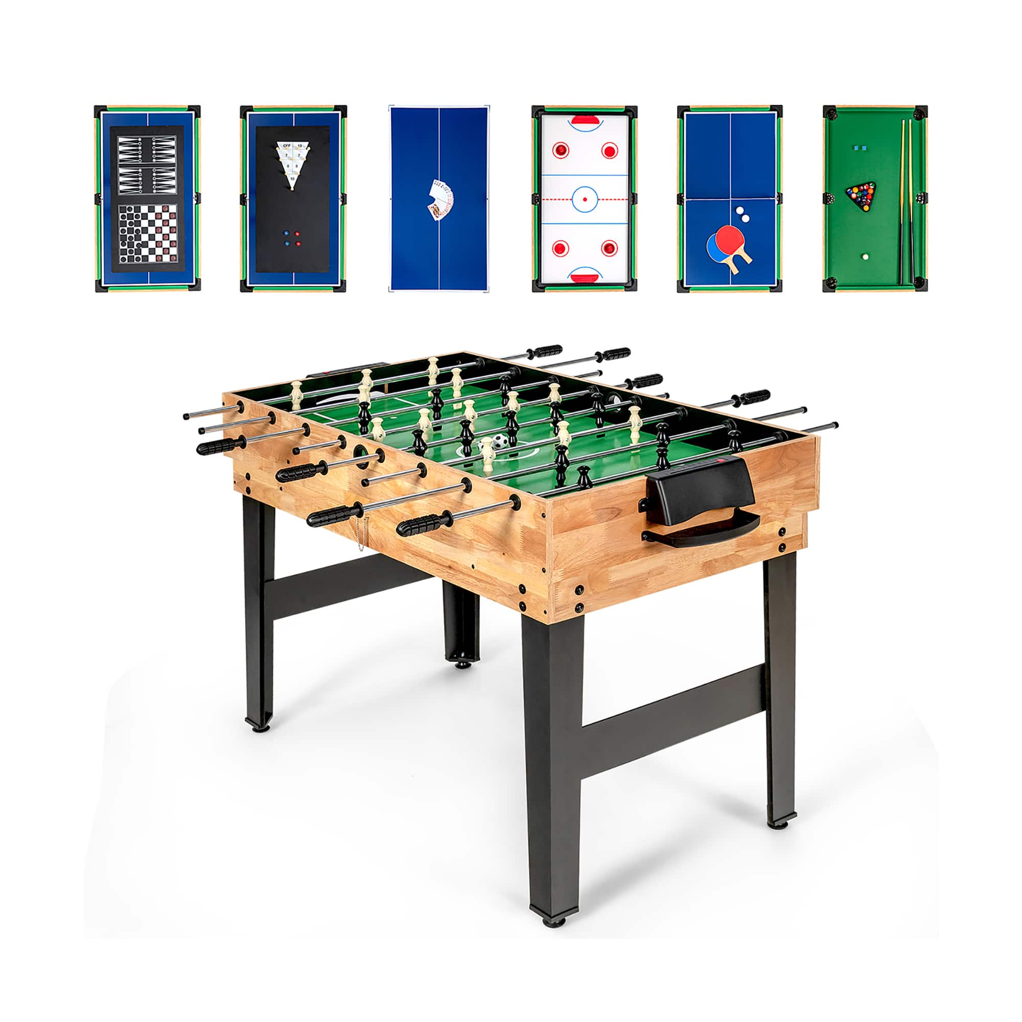 Front. Costway - 10-in-1 Combo Game Table Set, Multi Game Table for Home, Game Room - Multi-Color.