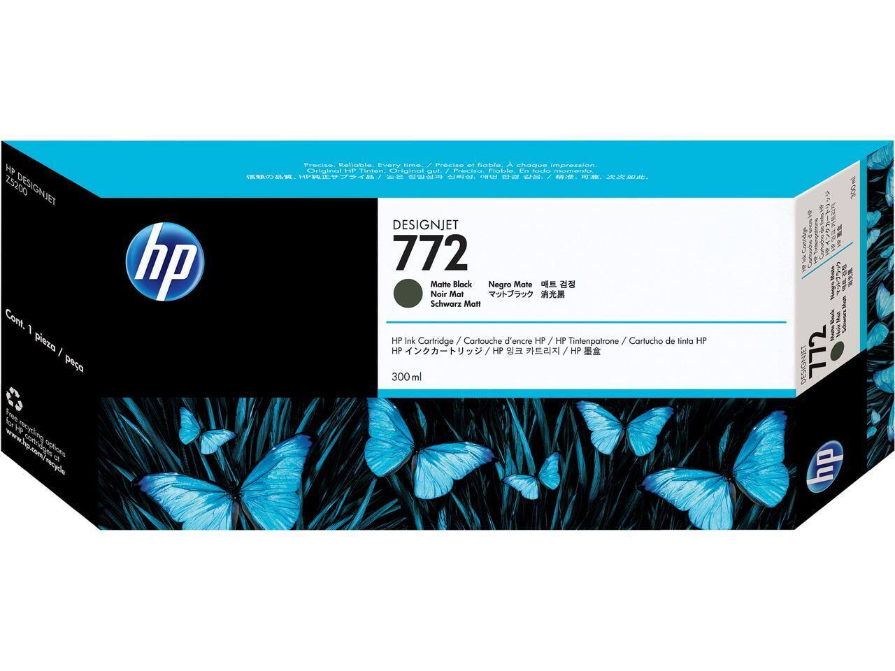 HP DESIGNJET Z5200

Cont. 1 pieza / pièce / pesa

Precise. Reliable. Every time. / Precise et fiable. A chaque impression. / Preciso. Fiable. En todo momento.

Original HP Tinten / Original HP Tinta / Original HP Tinta / Original HP Tinta

DESIGNJET 772 Matte Black Negro Mate Noir Mat Schwarz Matt

HP Ink Cartridge / Cartouche d'encre HP / HP Tintenpatrone / Cartucho de tinta HP / HP インクカートリッジ / HP 잉크 카트리지 / HP 墨盒

300 ml

Free recycling option / Contribuye al reciclaje / Contribui al reciclaje / Contribui al reciclaje / Contribui al reciclaje

www.hp.com/recycle