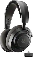 Front. SteelSeries - Arctis Nova 7P Gen 2 Wireless Over-The-Ear Multi Gaming Headset for PS4, PS5, Switch, Handheld, PC - Black.