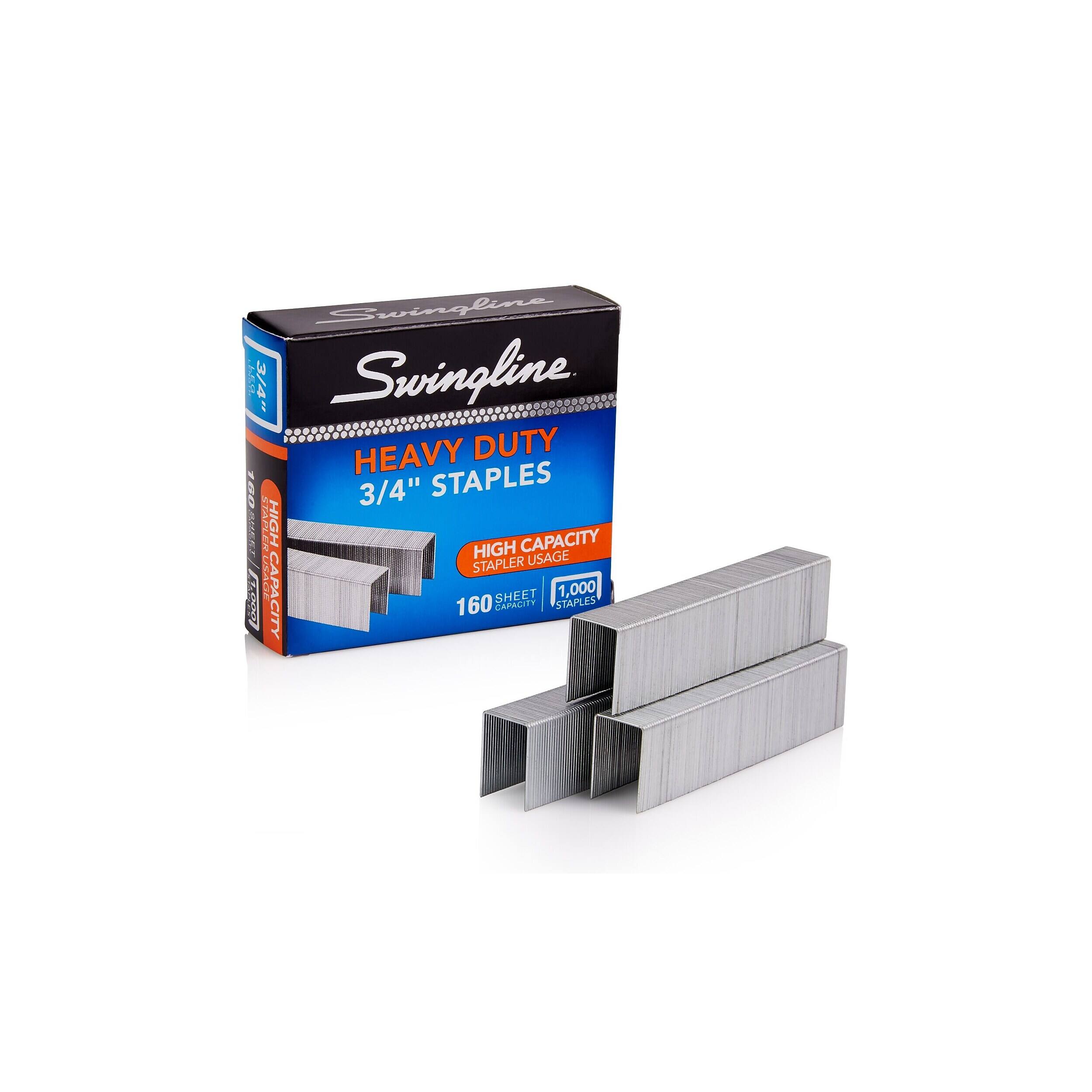 Swingline LEG. 3/4" Swingline HEAVY DUTY 3/4" STAPLES 1603UERT STAPLER USAGE HIGH HIGH STAPLER CAPACITY USAGE CAPACITY SHEET 1,000 160 CAPACITY STAPLES